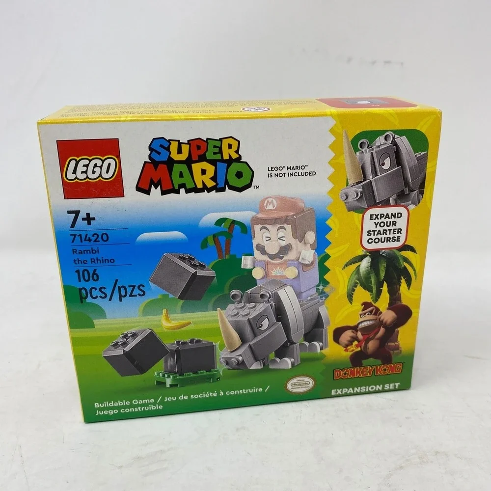 LEGO Super Mario Rambi the Rhino Expansion Set 71420 Donkey Kong 106 Pcs New Box